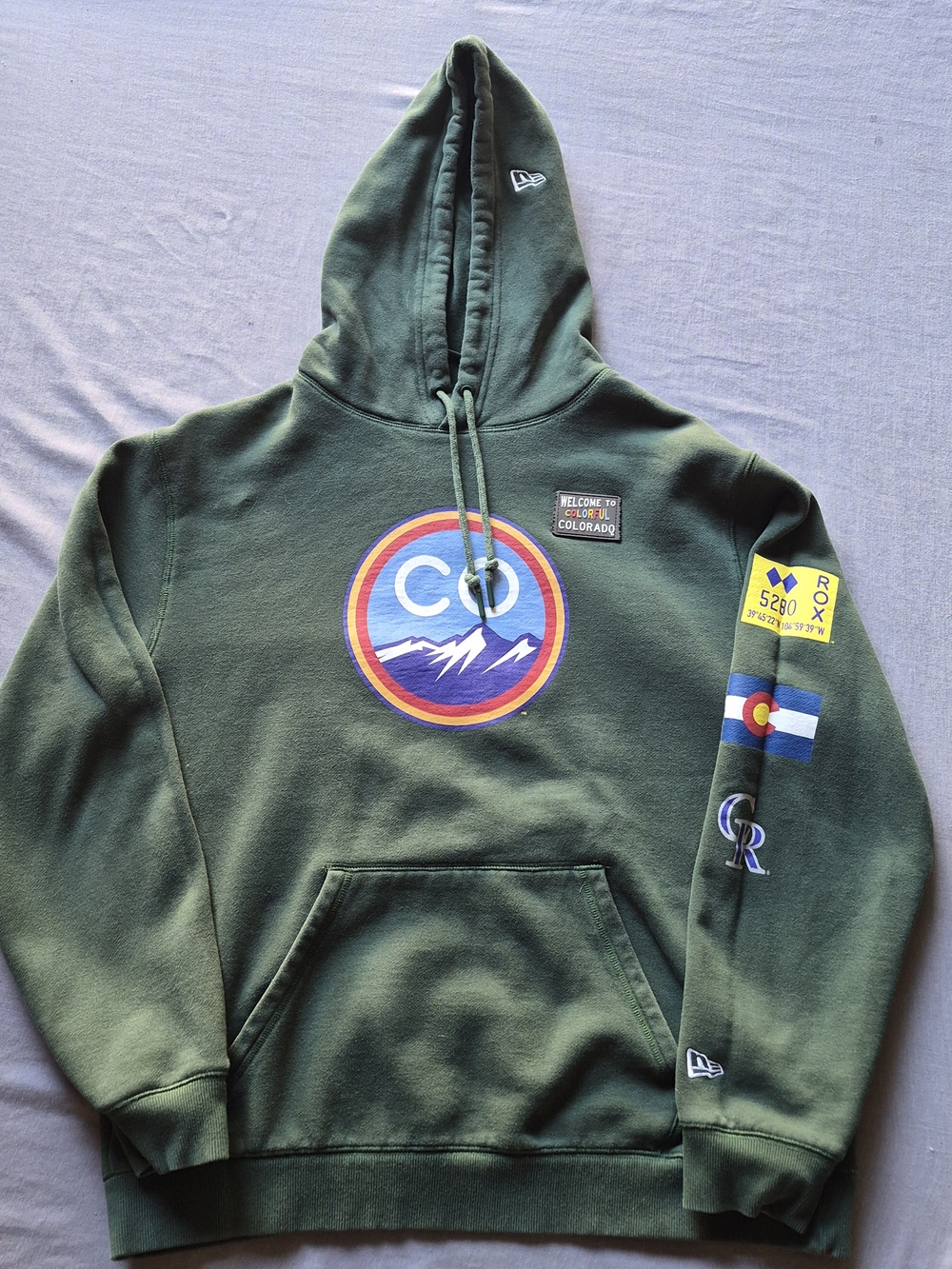 New Era Men's Colorado Green Pullover Hoodie